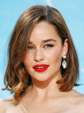 Emilia Clarke Durable Wavy Lace Front Remy Human Hair Wig, Real Hair Wigs
