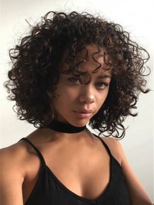 Perfect Synthetic Curly Lace Front African American Wig