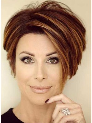 New arrival Short Straight Human Hair Lace Front Wig